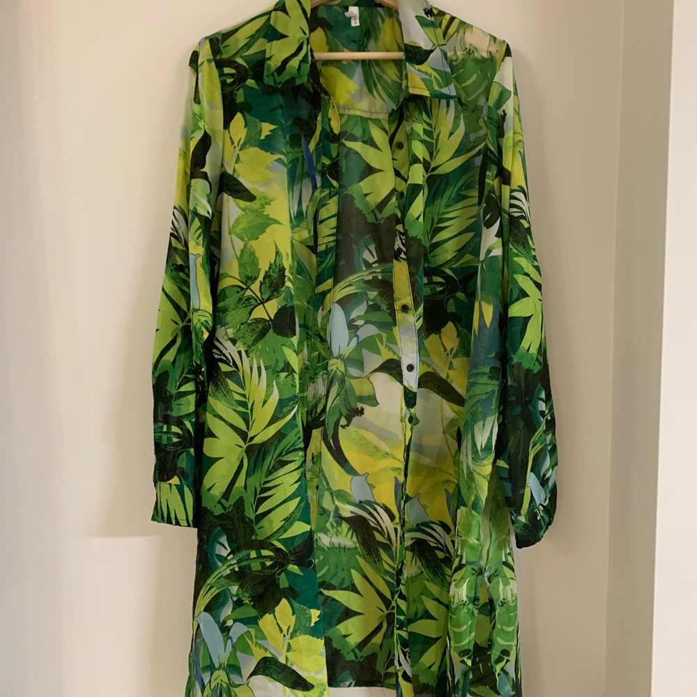 Live 4 Truth Vibrant Green Leaf Sheer Top